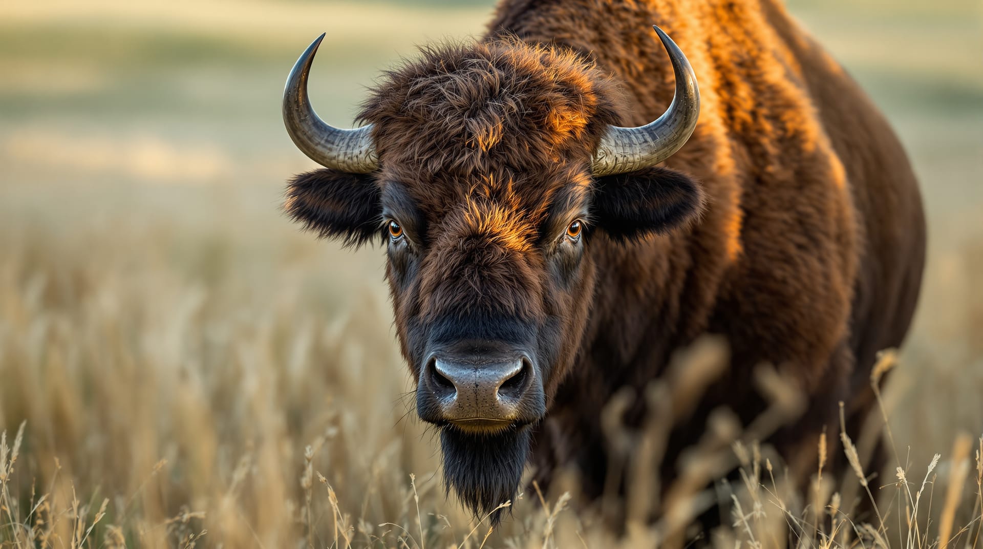 Bison on pasture